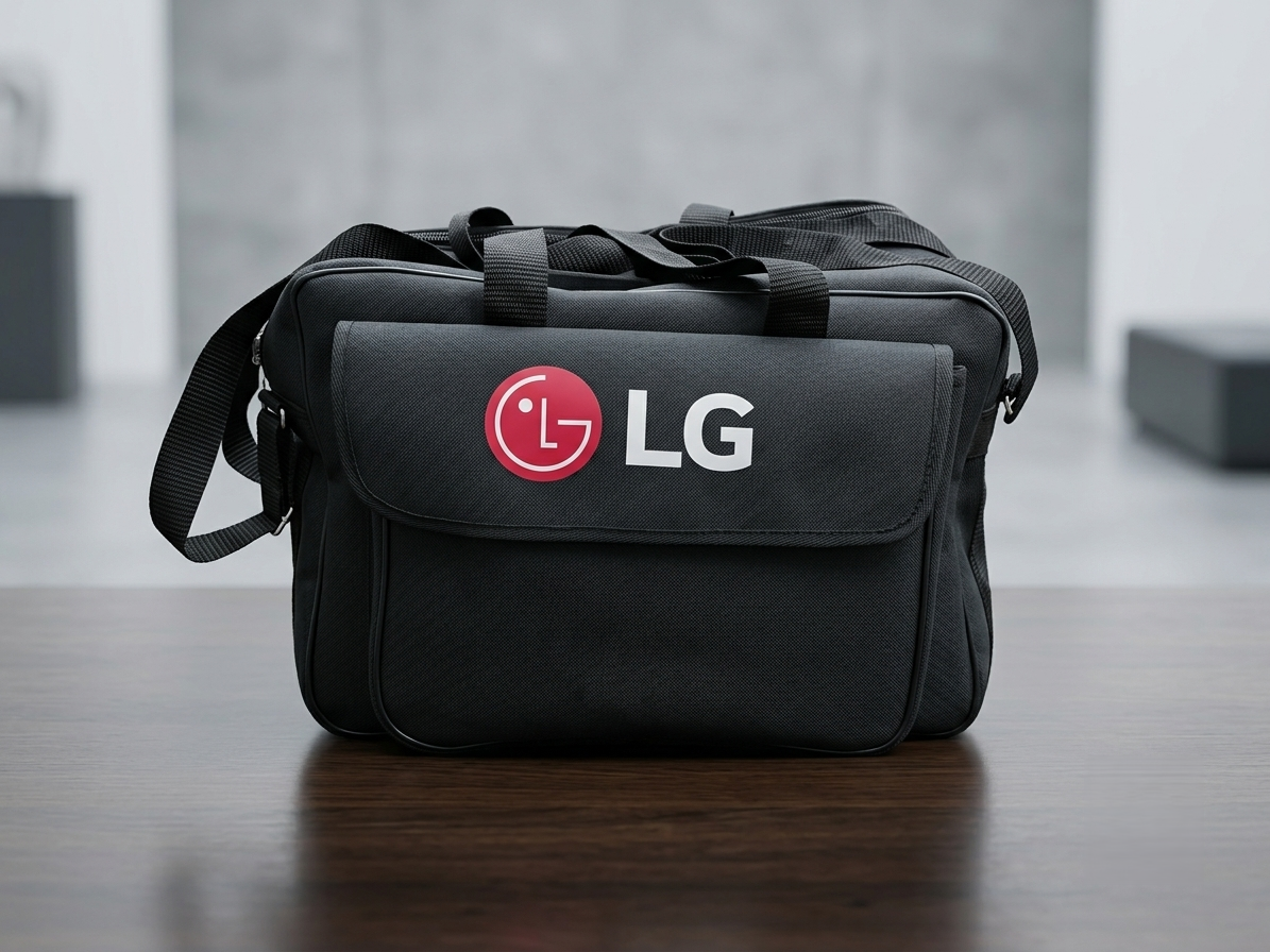 LG Service Bag side profile on wooden surface