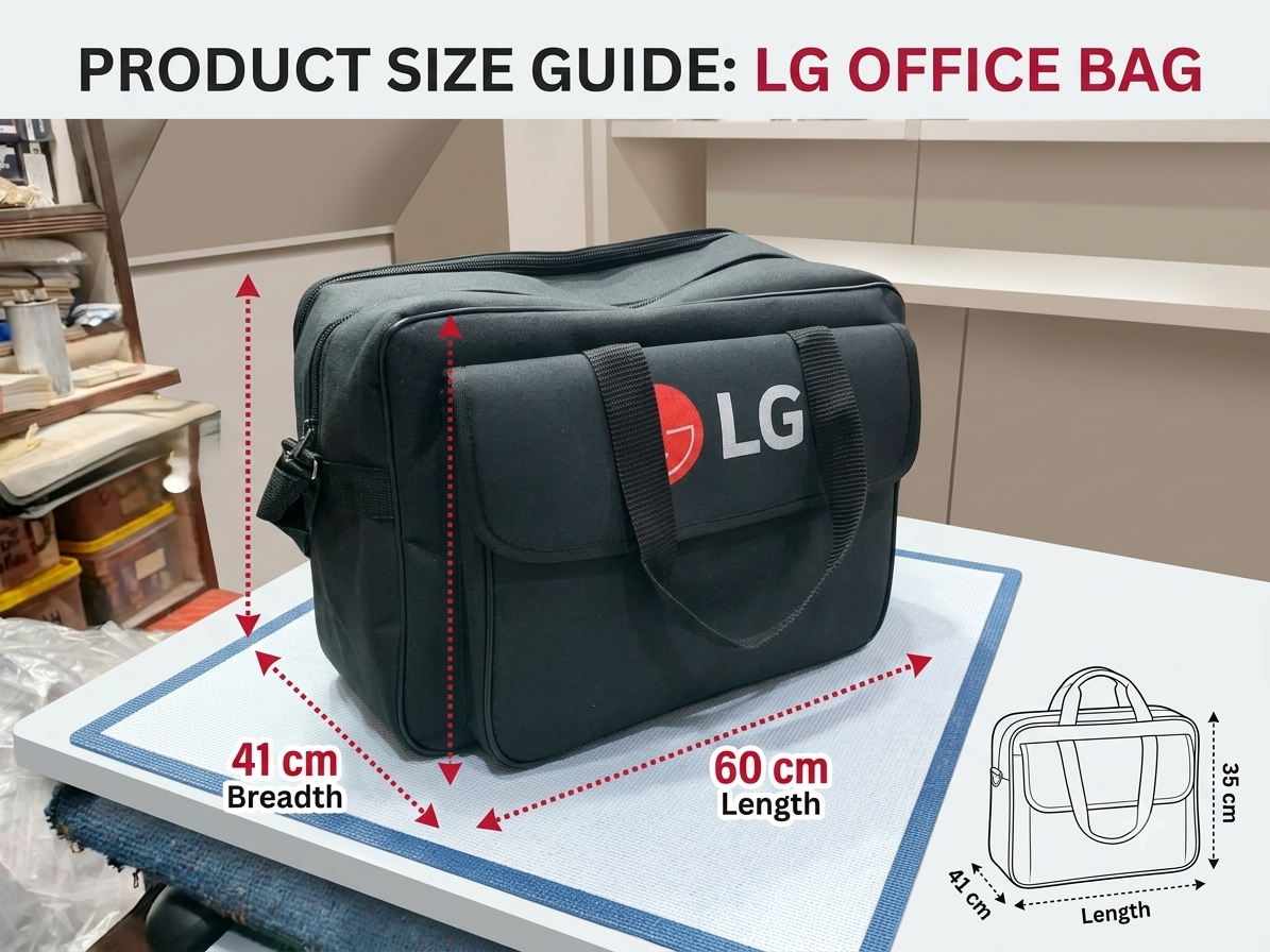 LG Service Bag size guide — 60cm length, 41cm breadth, 35cm height