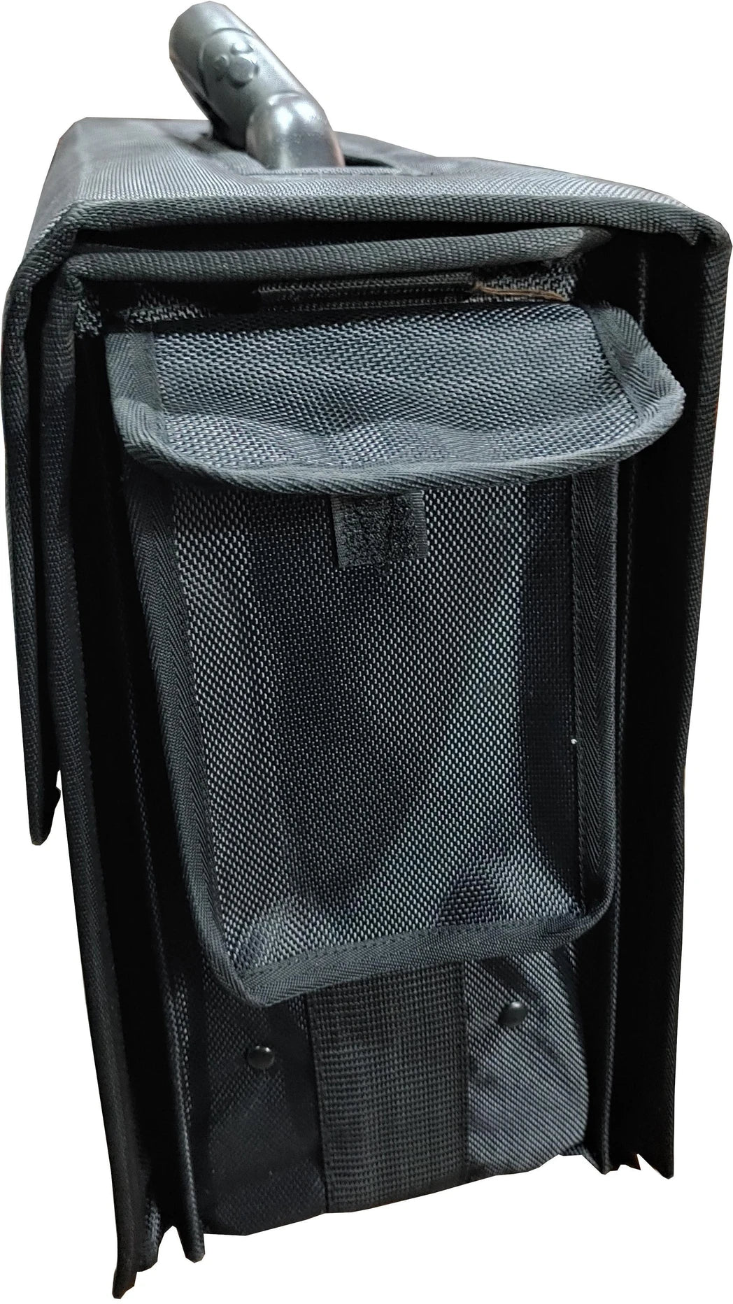 LG Flap Service Bag close-up of gold metal push-lock buckle